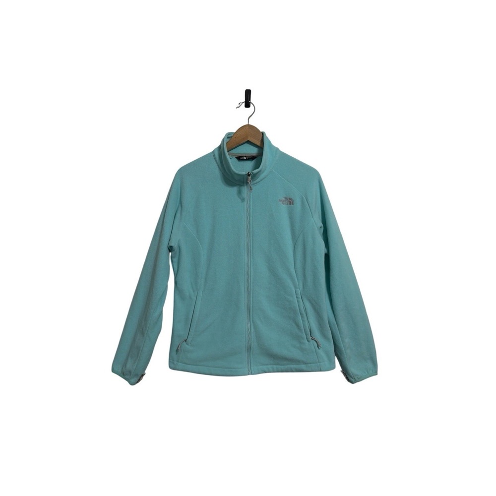The North Face Womens TKA‎ 100 Glacier Full Zip Fleece Jacket Aqua Blue Large